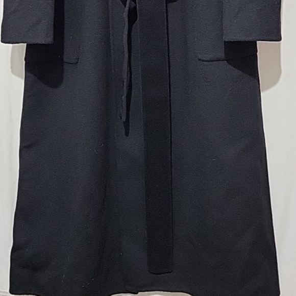 NWT Reiss Lucia Belted Wool Blend Double Breasted Coat in Black - Picture 5 of 12